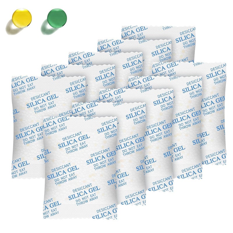 Absorbking Silica Gel Packets - 10 Gram 120 Packs Moisture Absorbers, Food Grade Desiccant Packs for Storage, Premium Color Indicating Desiccant Packs for Storage, Widely Used for Foods, Electronics, Jewelry - Image 1